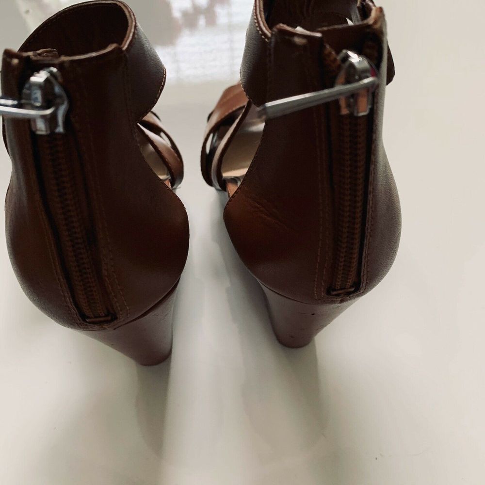 Jessica Simpson Jadyn Camel Leather Wedges - Picture 5 of 6